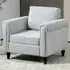 Accent Armchair with Back Pillow - Grey