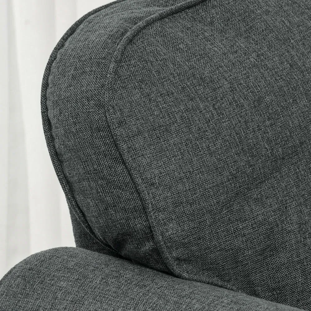 Accent Chair with Nailhead Trim - Grey, Fabric