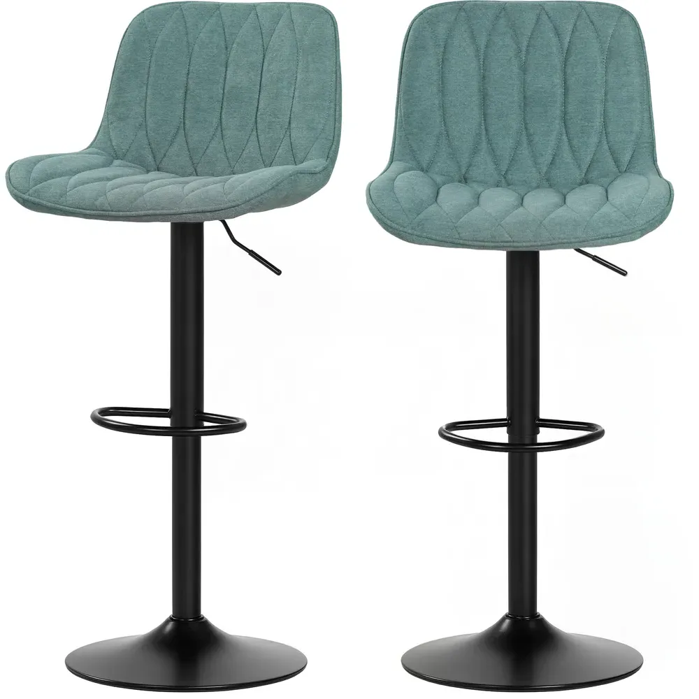 Adjustable Swivel Bar Chair Set of 2 - Blue