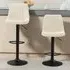 Adjustable Swivel Bar Chair with Backrest Set of 2 - Beige
