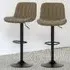 Adjustable Swivel Bar Chair with Backrest Set of 2 - Brown