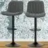 Adjustable Swivel Bar Chair with Backrest Set of 2 - Grey