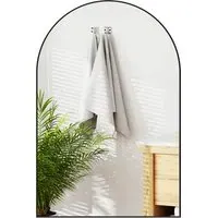 Arch Wall Mirror with Steel Frame - Black