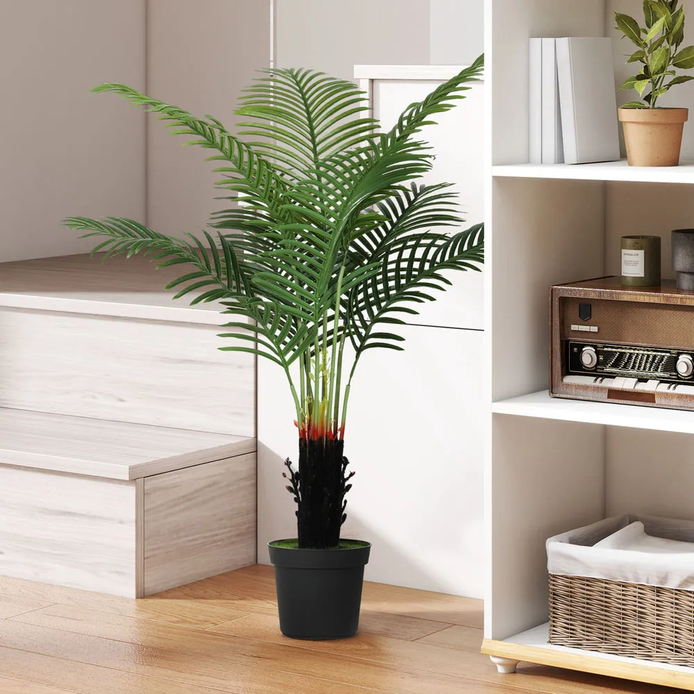 Areca Palm Tree Artificial Plant with Pot - Green