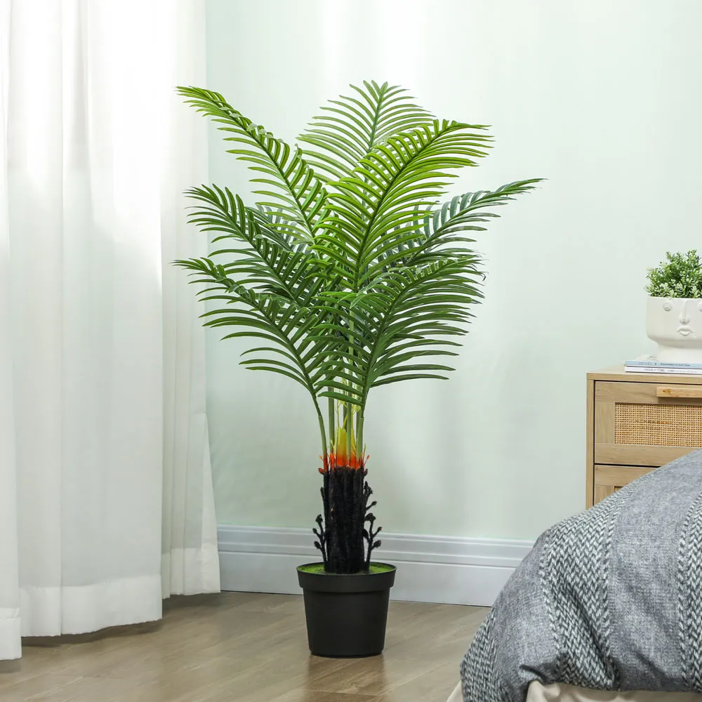 Areca Palm Tree Artificial Plant with Pot - Green