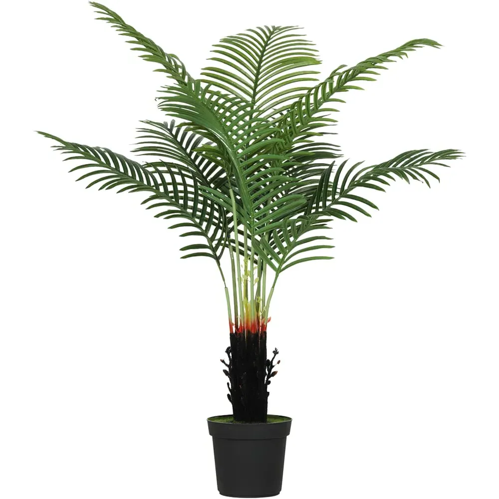 Areca Palm Tree Artificial Plant with Pot - Green image