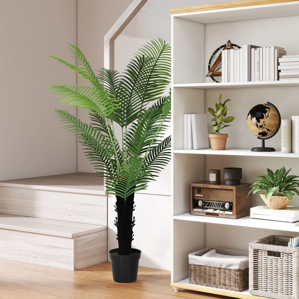 Areca Palm Tree Artificial Plant with Pot - Green