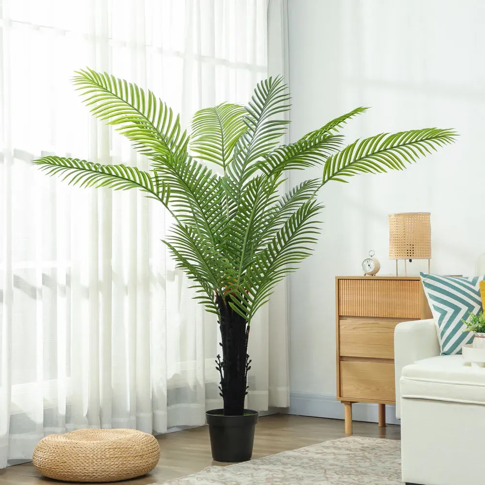 Areca Palm Tree Artificial Plant with Pot - Green