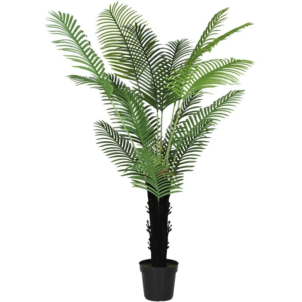 Areca Palm Tree Artificial Plant with Pot - Green