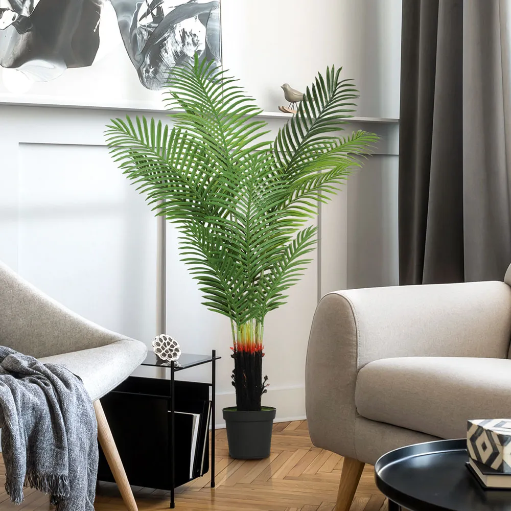 Areca Palm Tree Artificial Plant with Pot - Green
