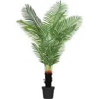 Areca Palm Tree Artificial Plant with Pot - Green