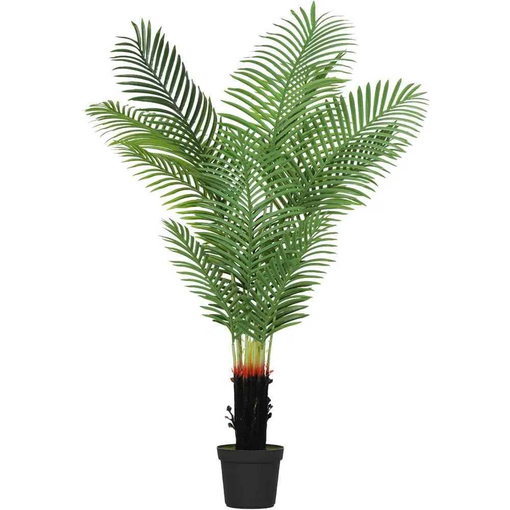 Areca Palm Tree Artificial Plant with Pot - Green