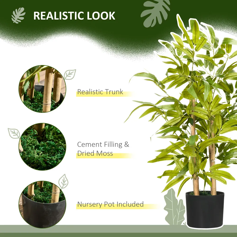 Bamboo Tree Artificial Plant in Pot - Green