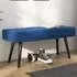 Bed End Bench with X-Shape Design - Blue