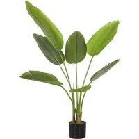 Bird of Paradise Artificial Plant with Pot - Green