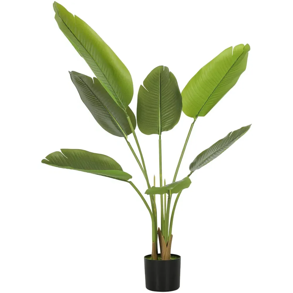 Bird of Paradise Artificial Plant with Pot - Green image