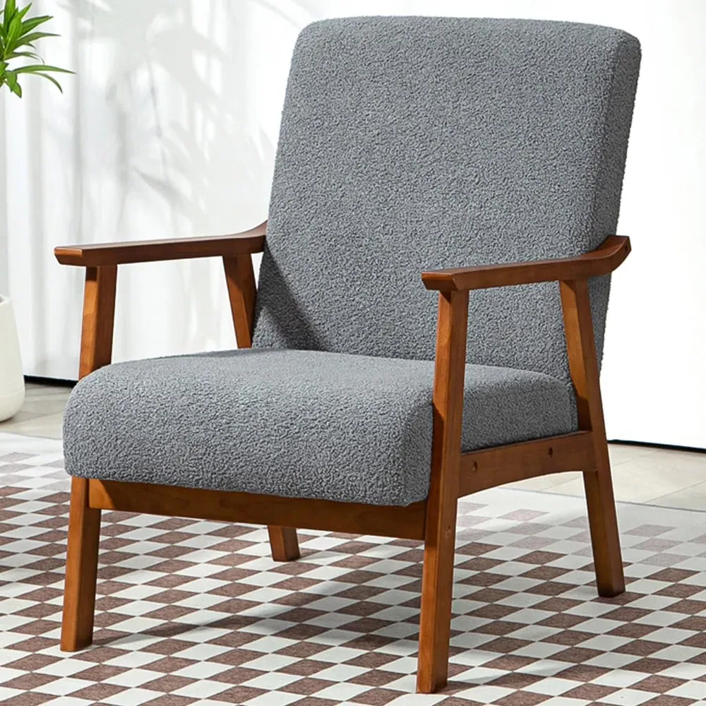 Boucle Accent Armchair - Grey image