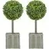 Boxwood Topiary Ball Artificial Plant Pot 50cm 2 Pack - Green