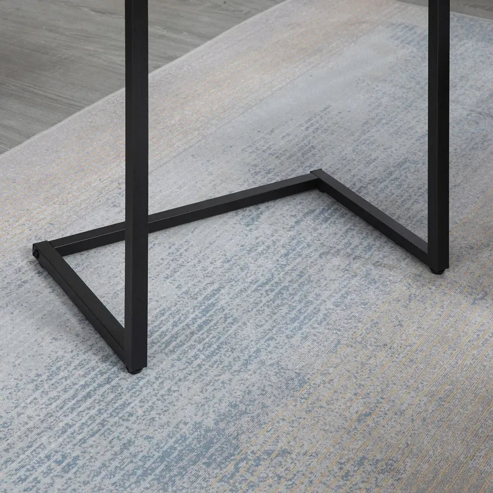 C-Shaped Nest of Tables Set of 3 - Brown