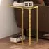 C-Shaped Side Table - Gold, Glass