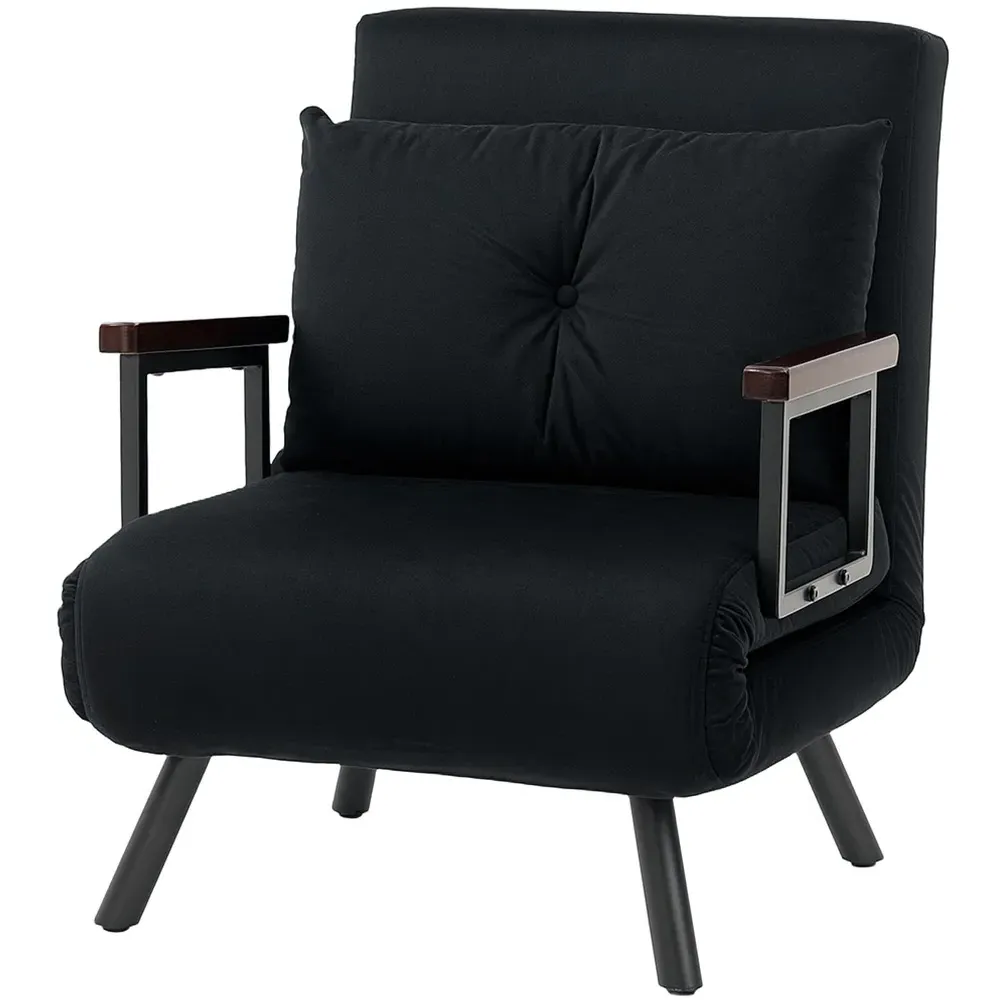 Click Clack Single Bed Chair - Black