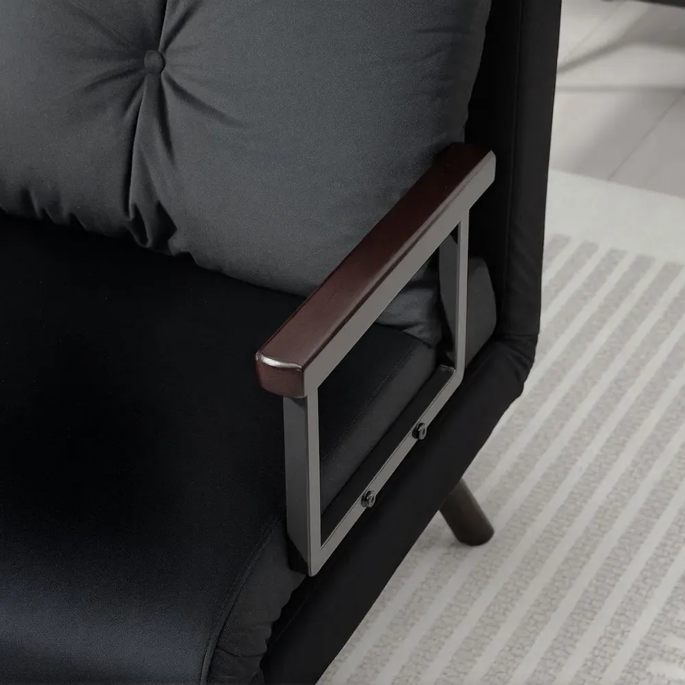 Click Clack Single Bed Chair - Black