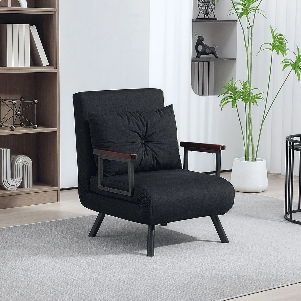 Click Clack Single Bed Chair - Black