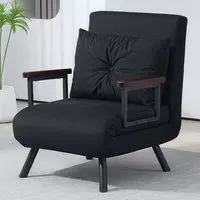 Click Clack Single Bed Chair - Black