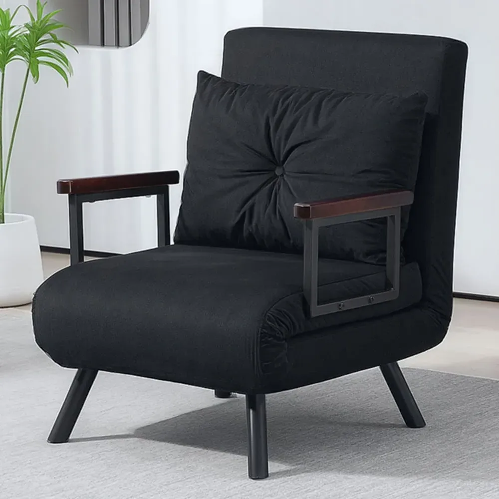 Click Clack Single Bed Chair - Black