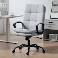 Computer Desk Chair - Light Grey, Fabric