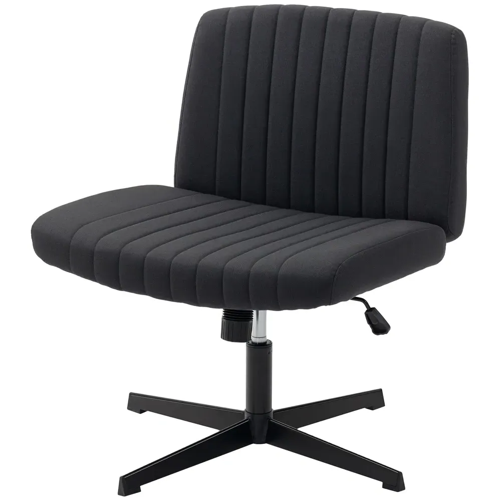 Criss Cross Tilting Office Chair - Black, Linen