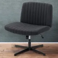 Criss Cross Tilting Office Chair - Black, Linen