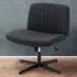 Criss Cross Tilting Office Chair - Black, Linen