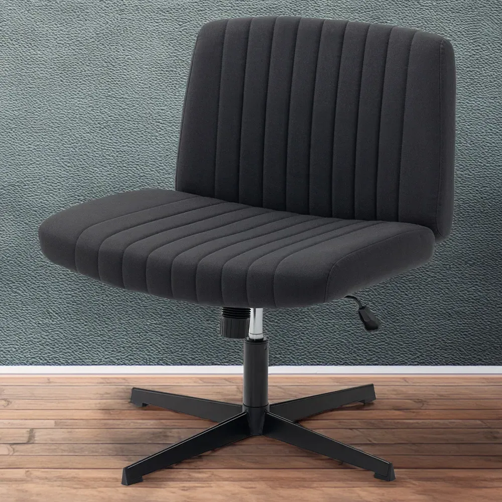 Criss Cross Tilting Office Chair - Black, Linen