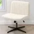 Criss Cross Tilting Office Chair - Cream, Linen