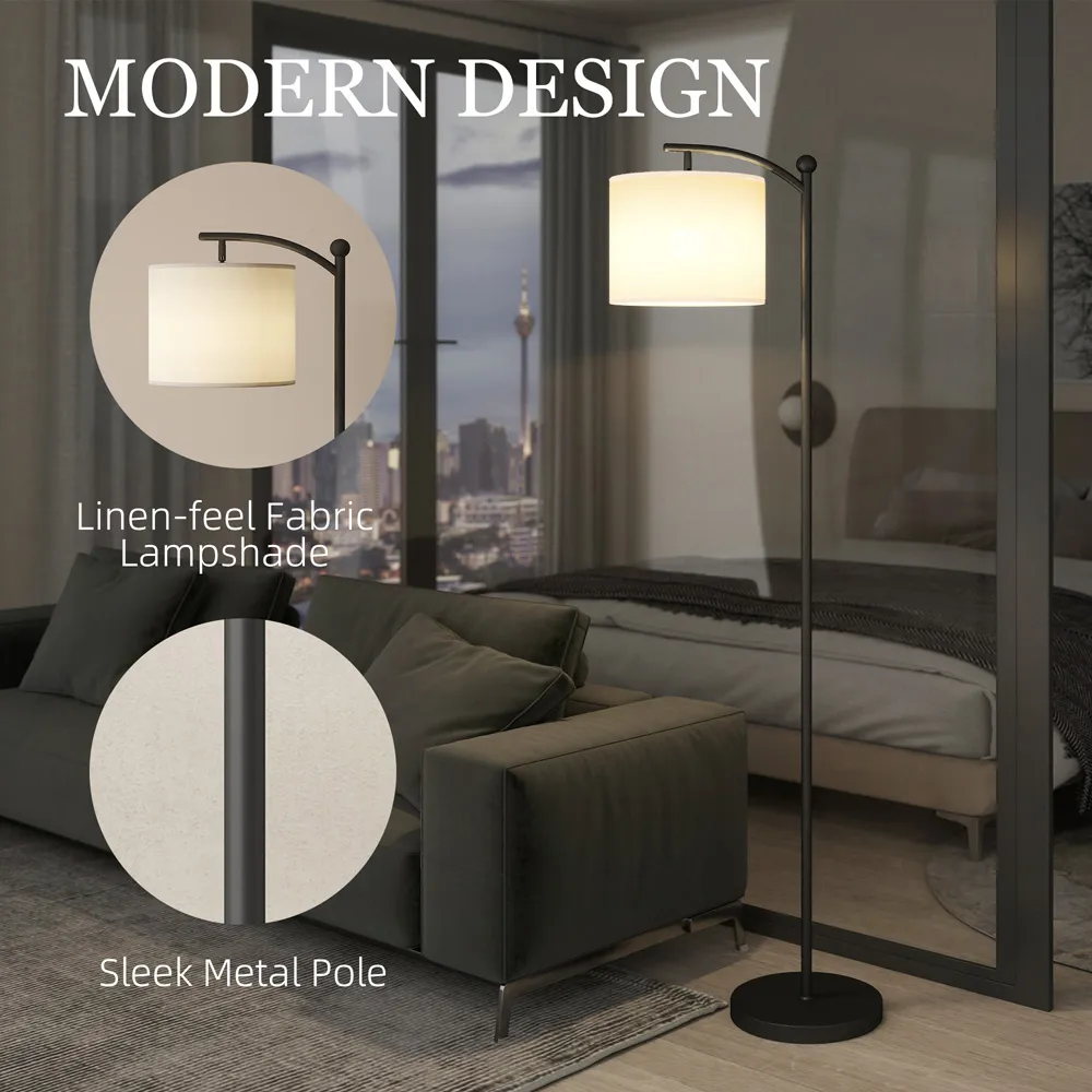 Dimmable LED Floor Lamp with 11 Colour Temperature - Black