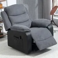 Electric Power Lift Recliner Armchair - Grey, Corduroy