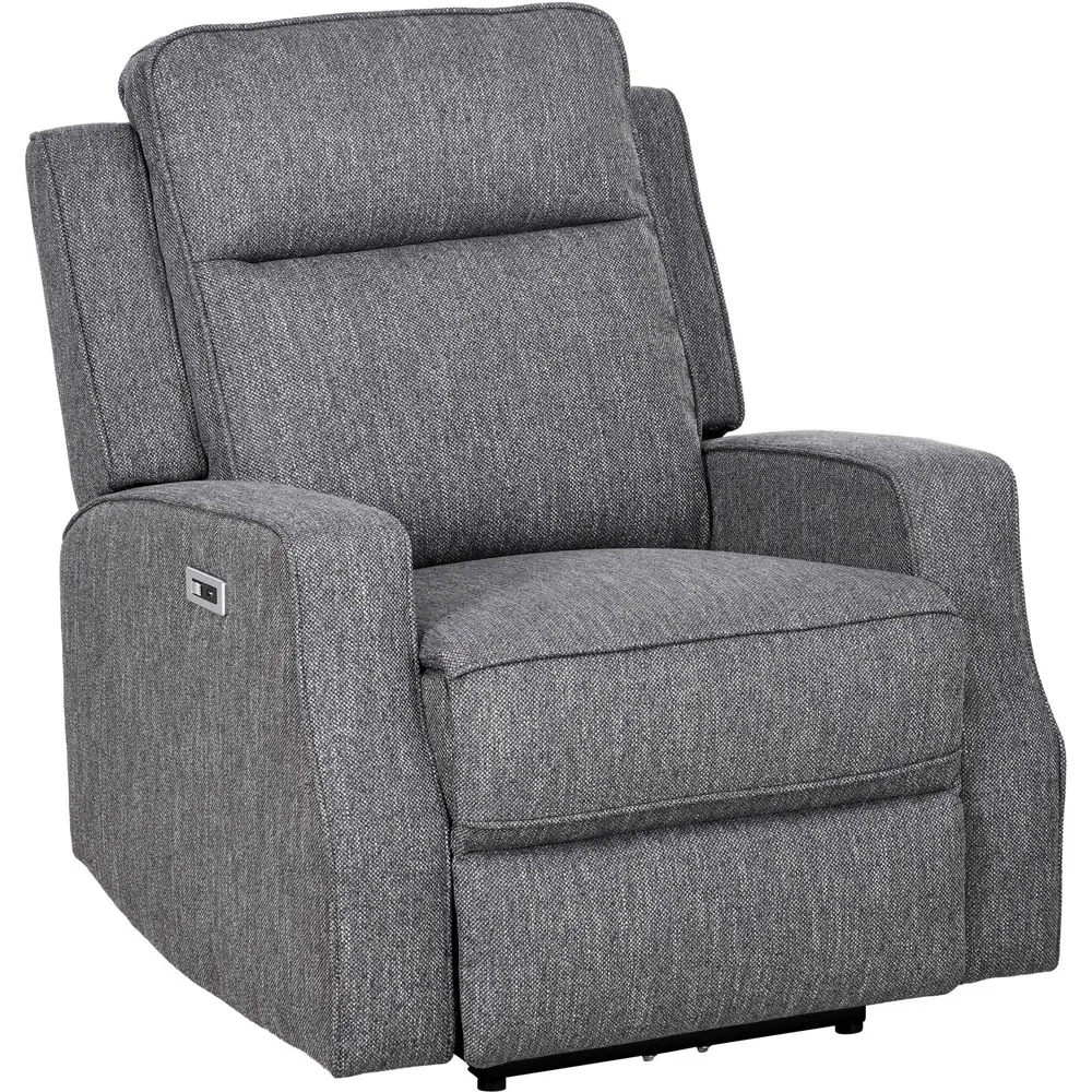 Electric Recliner Armchair with USB Port - Charcoal Grey