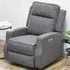 Electric Recliner Armchair with USB Port - Charcoal Grey