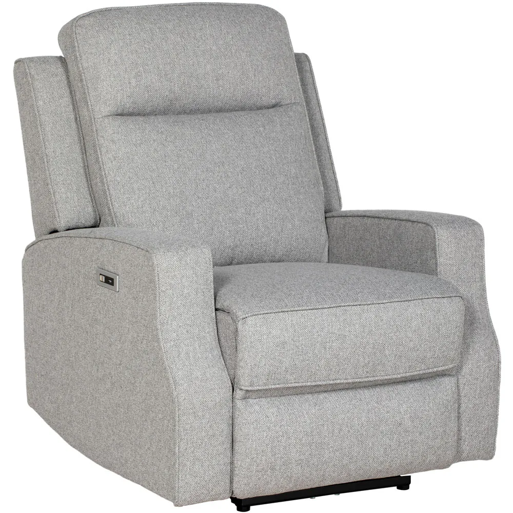 Electric Recliner Armchair with USB Port - Grey