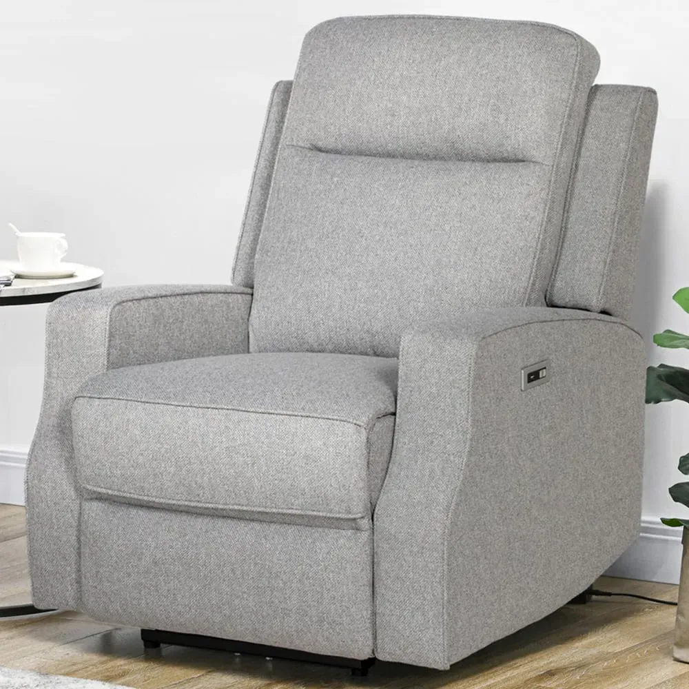 Electric Recliner Armchair with USB Port - Grey image