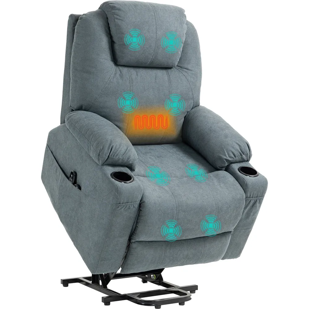 Electric Recliner Lift Chair with Massage - Grey