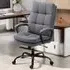Ergonomic Office Chair with Armrests - Charcoal Grey, Fabric
