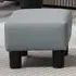 Faux Leather Footstool - Grey