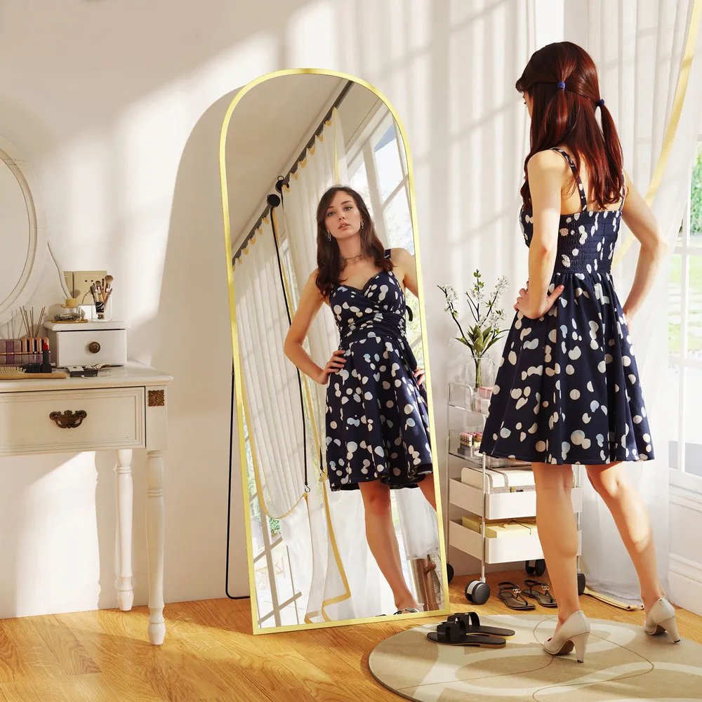 Full Body Mirror - Gold, Aluminium Alloy