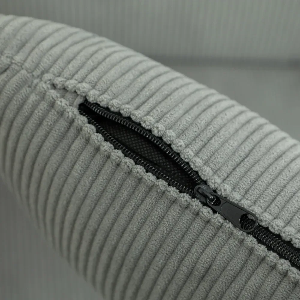 Grey Upholstered Accent Armchair - Grey, Corduroy