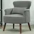 Grey Upholstered Accent Armchair - Grey, Corduroy