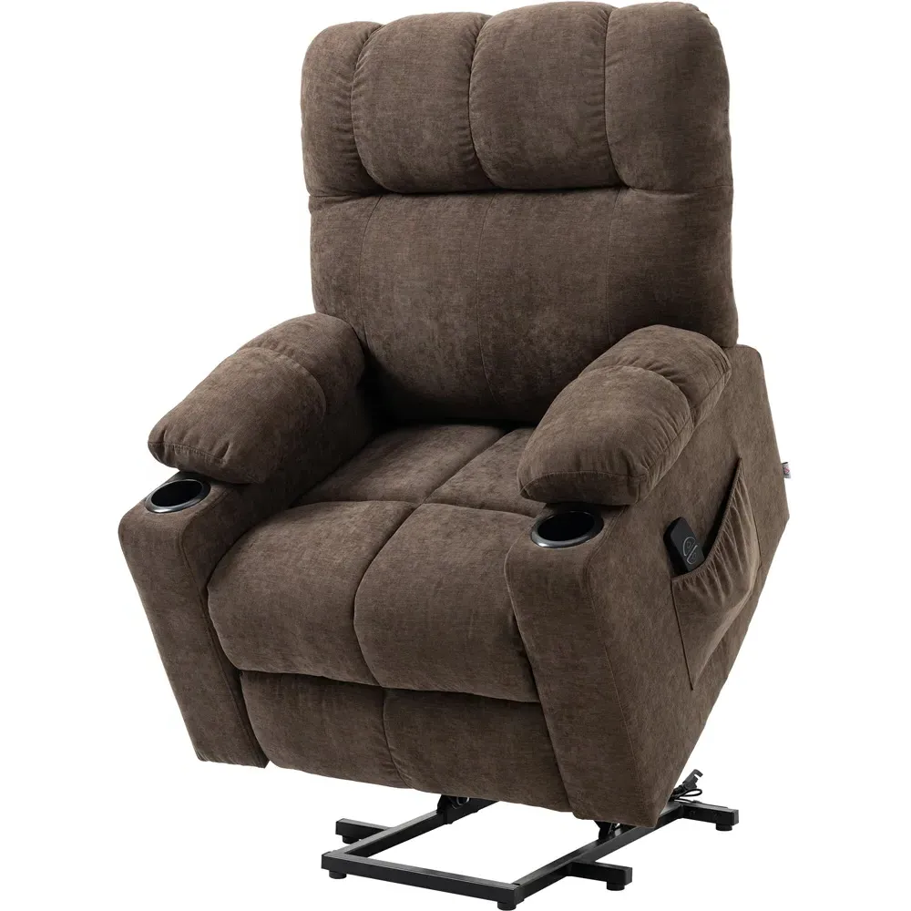 Heavy Duty Electric Recliner Lift Chair - Brown