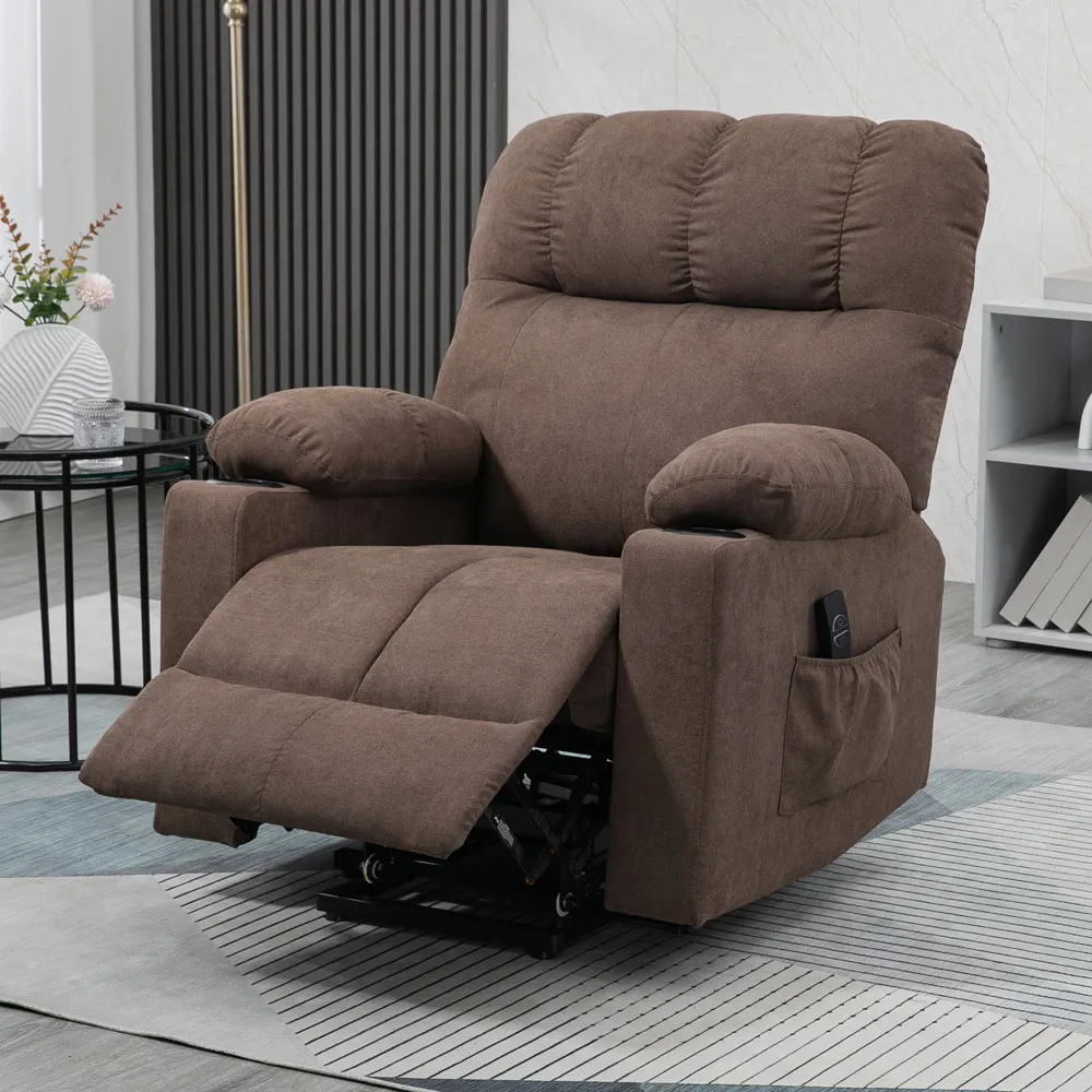 Heavy Duty Electric Recliner Lift Chair - Brown
