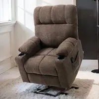 Heavy Duty Electric Recliner Lift Chair - Brown